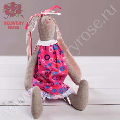 Игрушка ручной работы «Зайчиха», (pink)